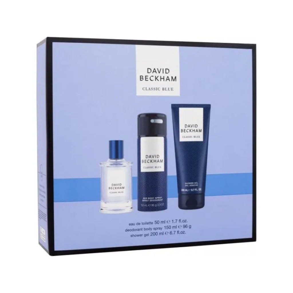 David Beckham Classic Blue 3-Piece Gift Set