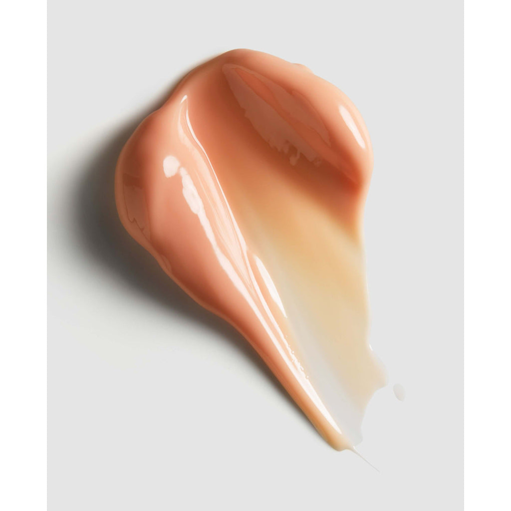 Smokey brown makeup swatch on a light gray background