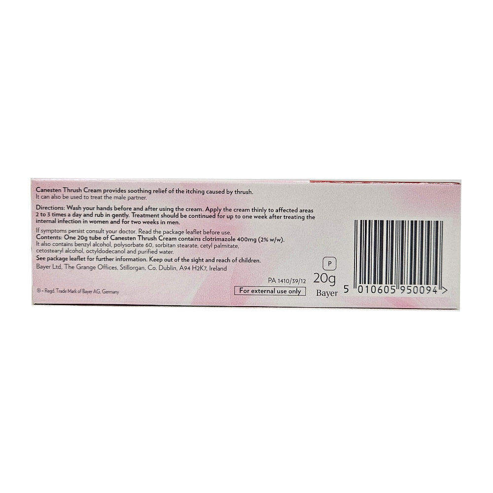 Canesten Thrush Cream 2% Clotrimazole 20g