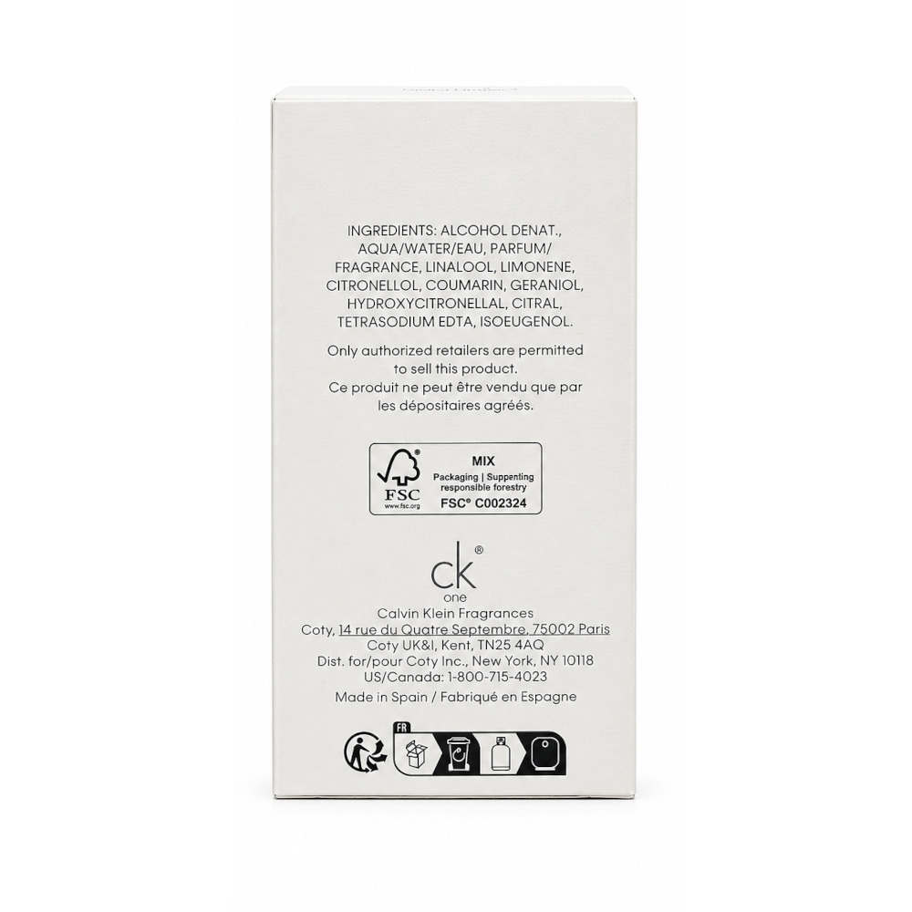 Calvin Klein CK One Eau de Toilette 50ml - Unisex Fragrance