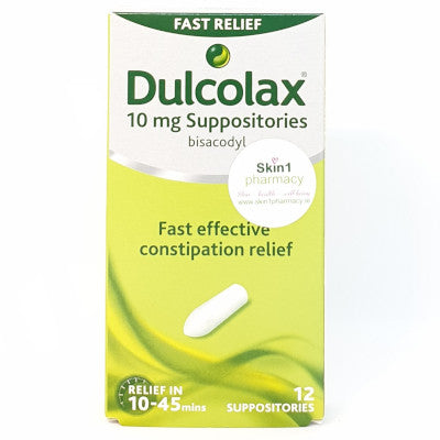 DULCOLAX 10mg 12 SUPPOSITORIES pharmacy medicine product Ireland