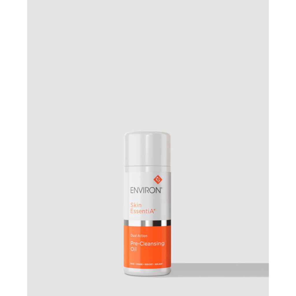 Skincare bottle with 'Environ' branding on a white background