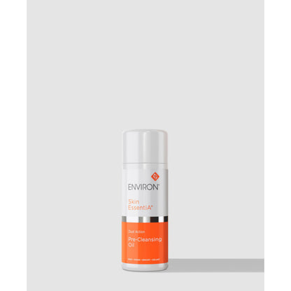 Skincare bottle with 'Environ' branding on a white background