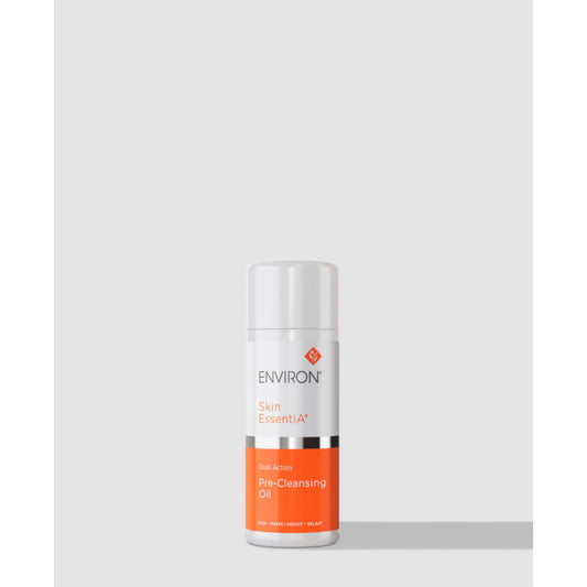 Skincare bottle with 'Environ' branding on a white background