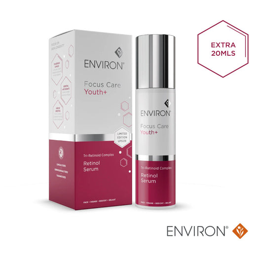 Environ Focus Care Youth+ Retinol Serum with packaging on a white background