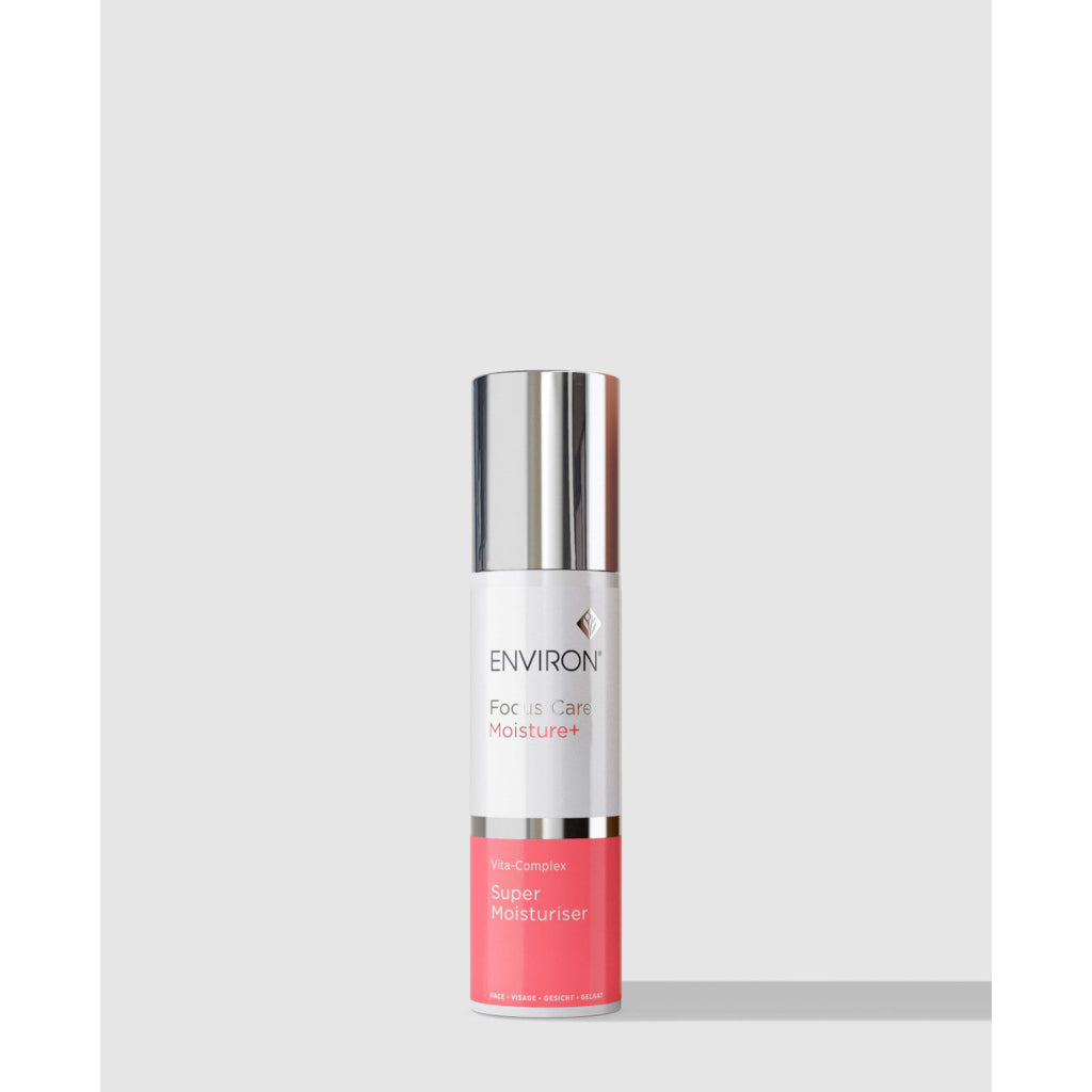 Skincare bottle labeled 'Environ' on a white background