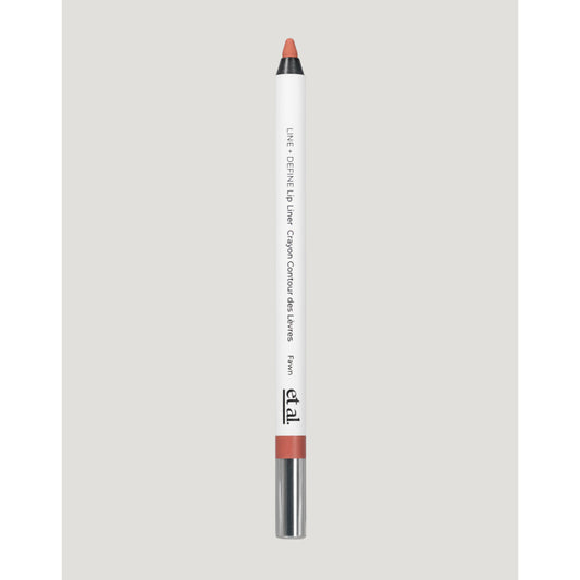 Lip liner pencil with cap on a light gray background