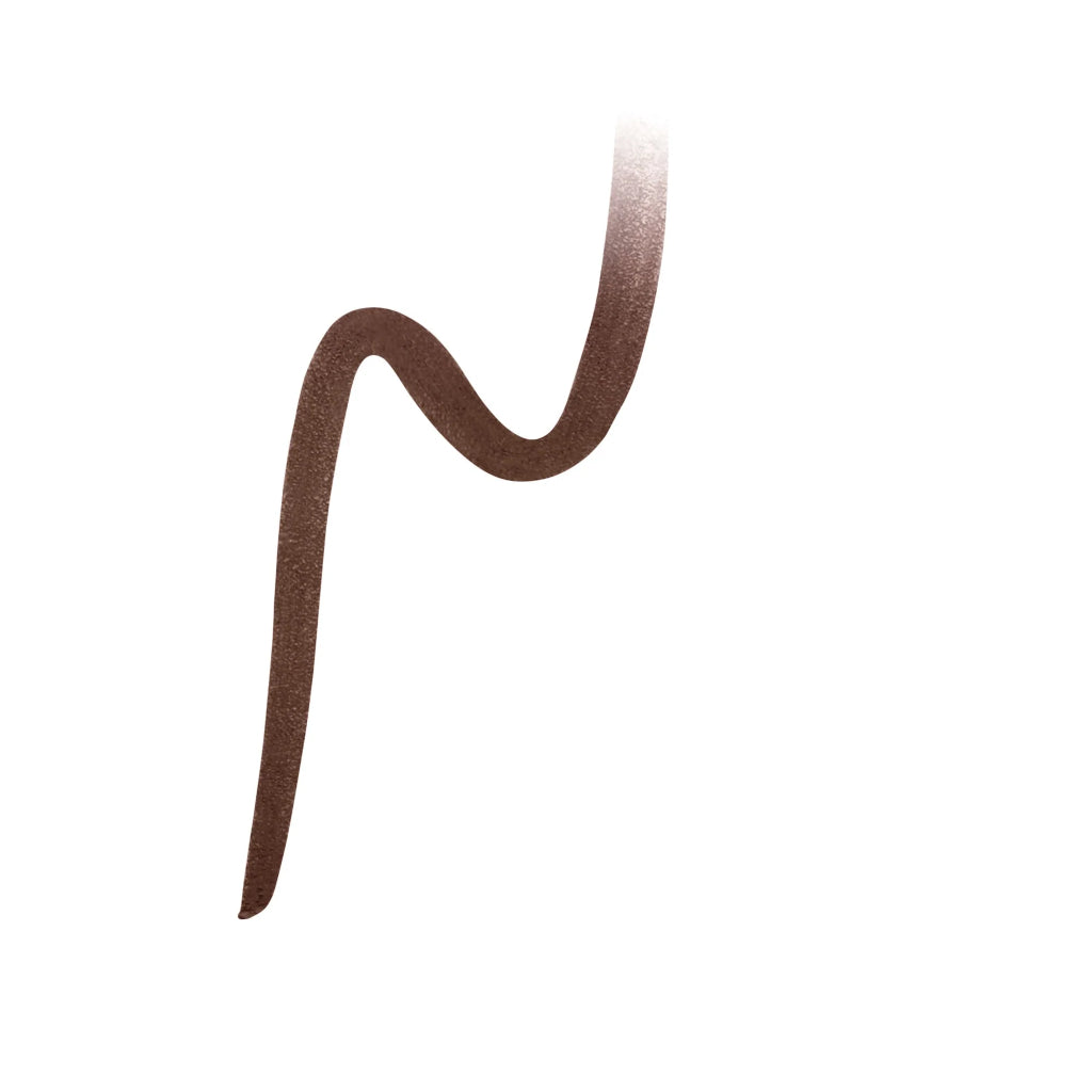 Brown eyeliner stroke on a white background