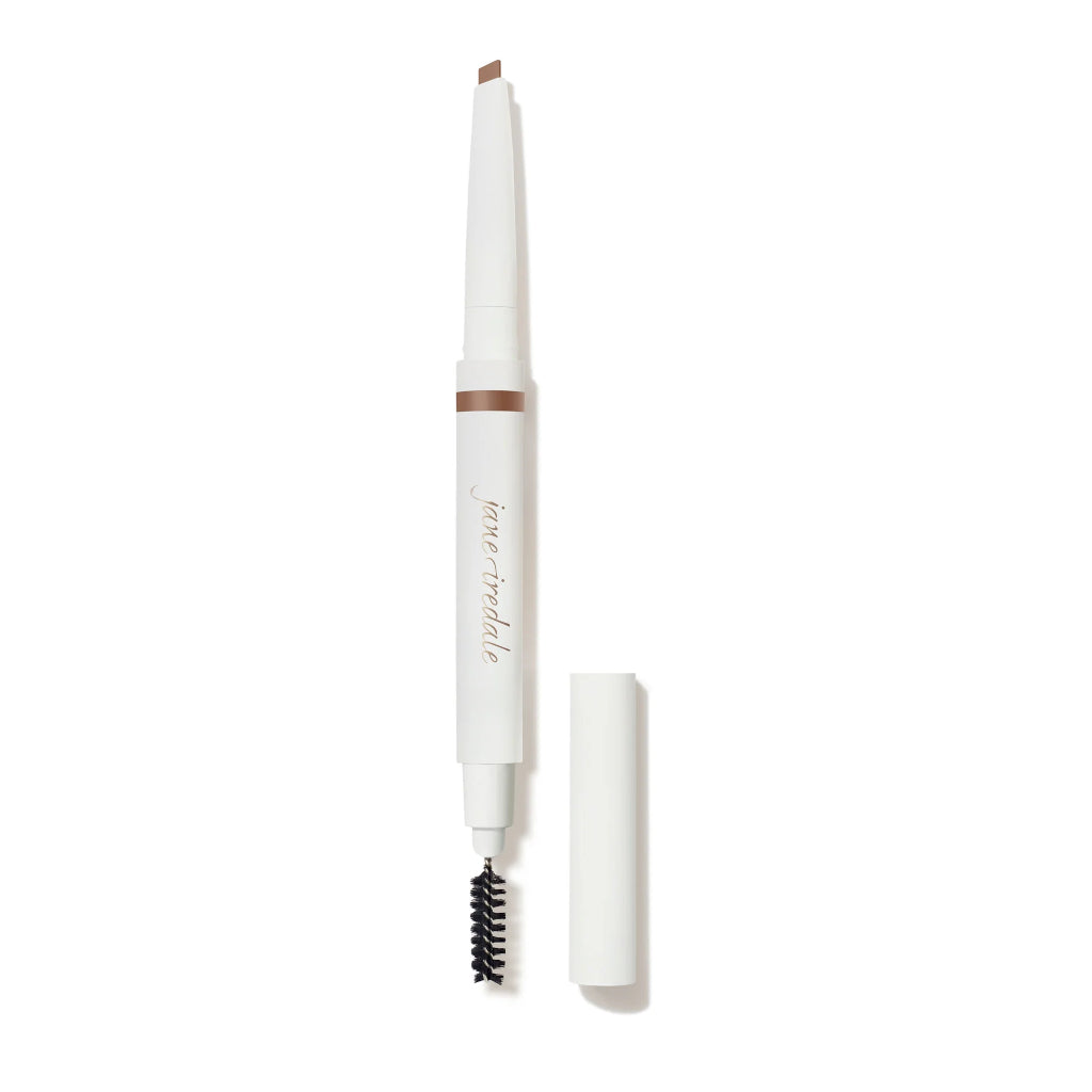Eyebrow pencil with cap on a white background