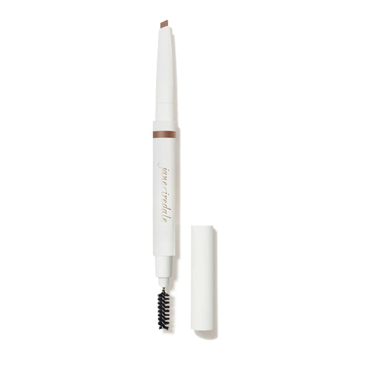 Eyebrow pencil with cap on a white background