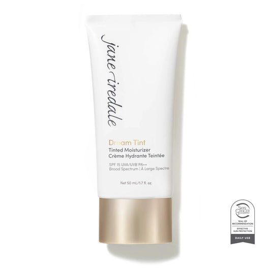 Tube of jane iredale Dream Tinted Moisturizer on a white background