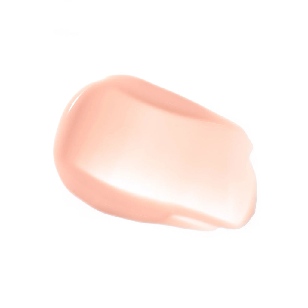 Pink cream swatch on a white background