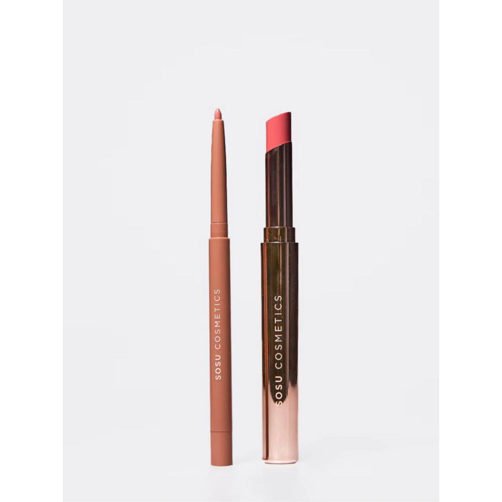 Two lip products from Oshu Cosmetics on a white background