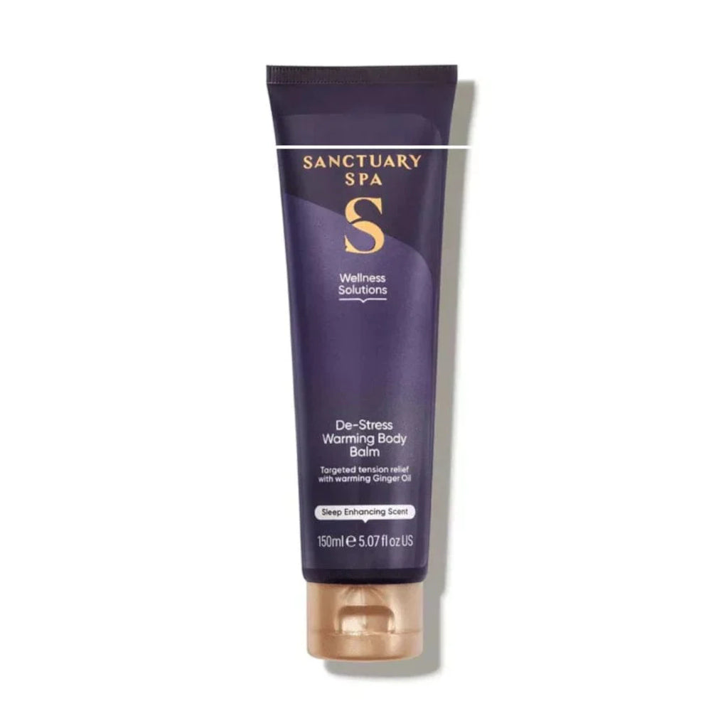 Sanctuary Spa De-Stress Warming Body Balm tube on a white background