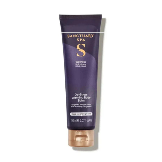 Sanctuary Spa De-Stress Warming Body Balm tube on a white background