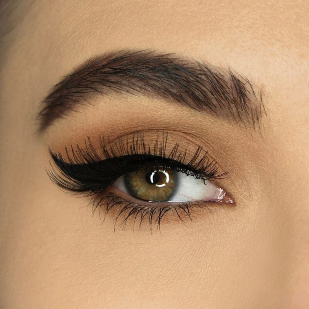 Close-up of a person's eye with makeup