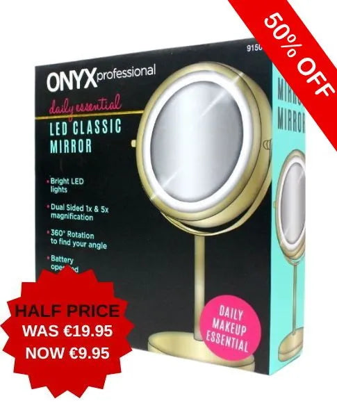 Onyx Gold Light-Up Mirror