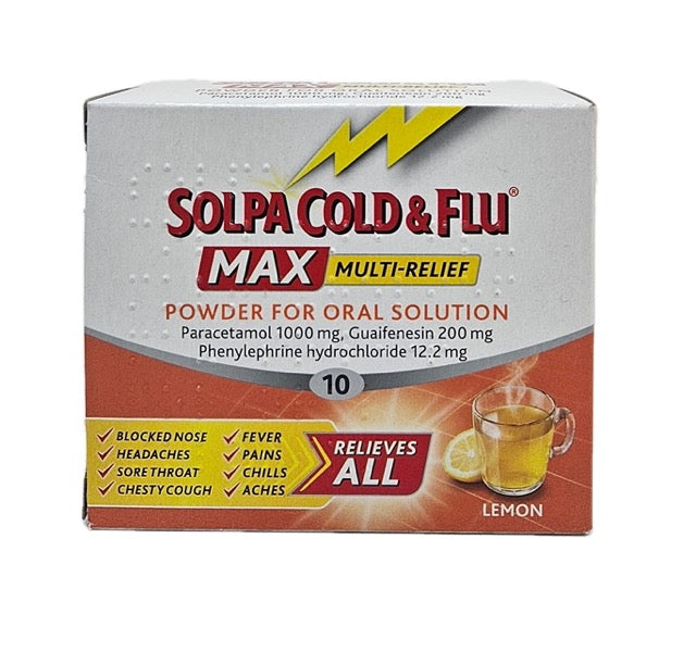 Solpa Cold & Flu Max Multi-Relief - 10 Sachets