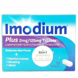 Imodium Plus 2mg/125mg 12 Tablets 