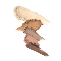 Naturally Glam: shimmery creamy neutral; shimmery copper gold; shimmery brown; shimmery rose quartz; shimmery chocolate brown