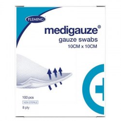 Medigauze 8Ply Non Sterile Swab 10x10cm (100 pieces per pack) 