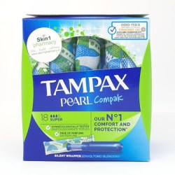 Tampax Pearl Compak Super 18 Tampons Applicator